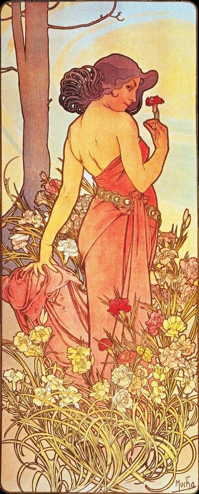 Nelke von Alphonse Mucha